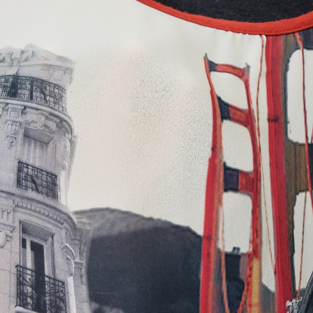Yuni Los Angeles Womens Top San Francisco Graphic Print Dolman Sleeve Tee 3X - Picture 9 of 9